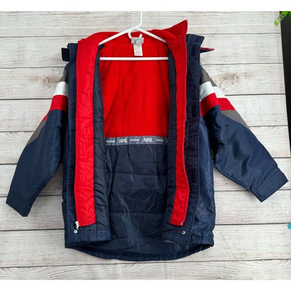 VTG Reebok NHL New York Rangers Embroidered Park Jacket Youth Size XL 18-20 Blue - Picture 3 of 16